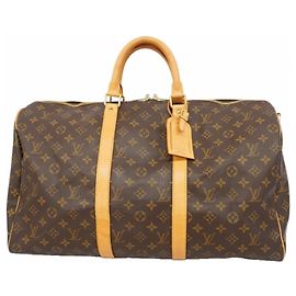 Louis Vuitton Boston Monogram Keepall Bandoulière 50 Marron