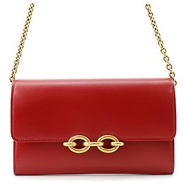 Cartera con correa de cadena Yves Saint Laurent en rojo Roja