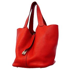 Hermès Hermes Picotin Lock GM Handbag Red