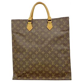 Sac cabas Louis Vuitton Monogram Sac Plat Marron