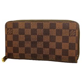 Louis Vuitton Damier Zippy Long Wallet Damier ebene