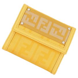 Fendi Zucca Tri-fold Wallet Yellow