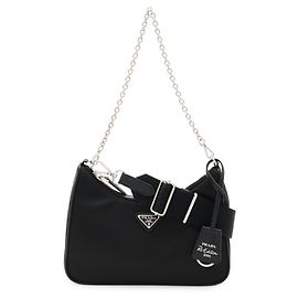 Borsa a catena Prada Triangle Re-Edition 2005 Nero