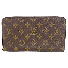 Louis Vuitton Monogram Zippy Organizer Long Wallet Brown