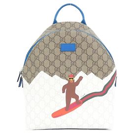 Mochila multicolorida bege para criança Gucci Multicor Bege