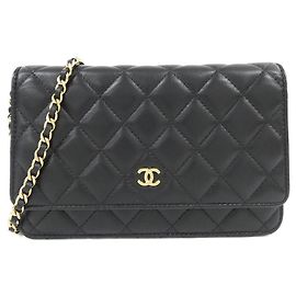 Chanel Timeless Classic Line AP0250 Wallet Chain Black