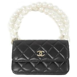 Portafoglio con Catena Chanel AP1898 Nero
