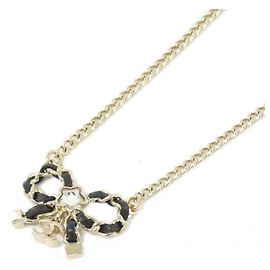 Collier Chanel ABG277 Noir Doré
