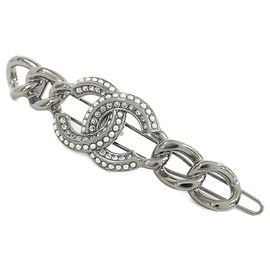 Barrette Chanel AB3785 Argento e Bianco Argento Bianco