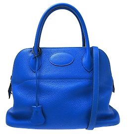 Hermès Hermes Bolide Clemence 31 Bleu