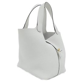Hermès Bolsa Hermes Picotin Lock MM Branco