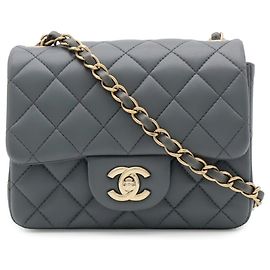 Bolsa Chanel Matelassé Coco Mark Mini Flap Marrom