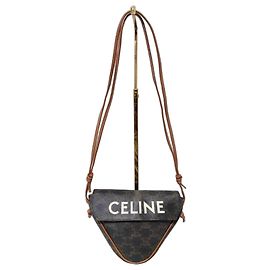 Céline Bolsa de Ombro CELINE Triomphe Canvas Brown/Beige Marrom Monograma