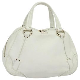 Céline Celine vintage em couro Branco