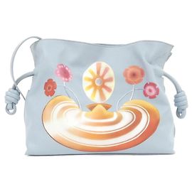 Pochette Flamenco en cuir bleu clair Loewe Bleu clair