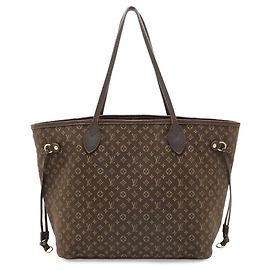 Sac cabas Louis Vuitton Monogram Idylle Neverfull MM Marron Autre Gris anthracite