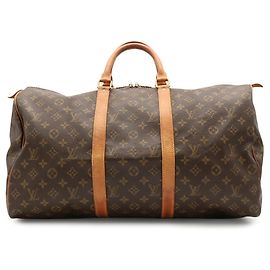 Sac Boston Louis Vuitton Monogram Keepall 50 Marron