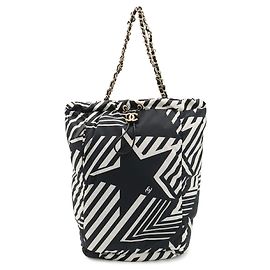 Zaino CHANEL Coco Beach Nero Bianco
