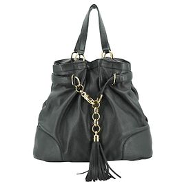Gucci Leather Tote Bag Sienna Black