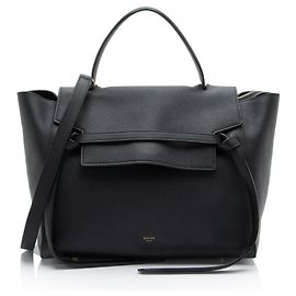 Céline Mini bolso de cinturón de piel granulada Celine Negro
