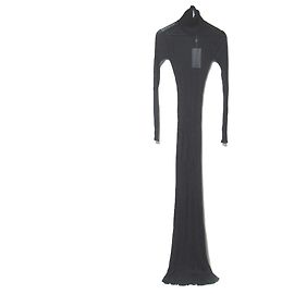 Autre Marque RAT&BOA Strickkleid mit Rollkragen und Rippstrick Schwarz