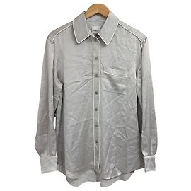 Camicia in seta a maniche lunghe Burberry Marrone