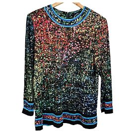 Autre Marque LEONARD FASHION Silk Blend Pullover Knit Black Red Blue Yellow