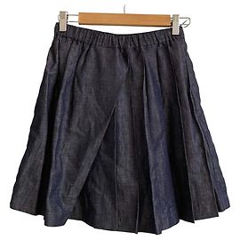 Autre Marque Gonna in denim di cotone e lino N°21 Blu