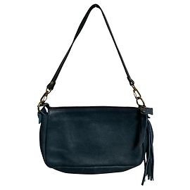 Autre Marque ampersand Leder Schultertasche Blau Marineblau