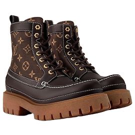 Louis Vuitton Botas de Cano de Torno Remix Marrom Marrom