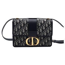 Dior Bolsa de ombro e transversal Montaigne Flap Azul