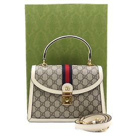 Gucci Borsa Ophidia GG Supreme Small Top Handle Bag Tote e borsa a tracolla Bianco
