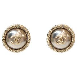 Chanel Orecchini Round CC Gold D'oro