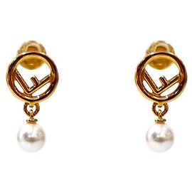 Fendi Orecchini Pearl Drop Is Gold D'oro