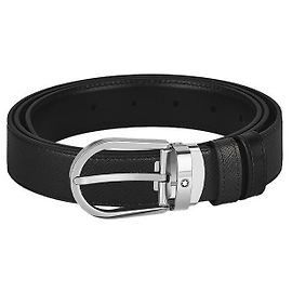 Montblanc Reversible Leather Belt Black