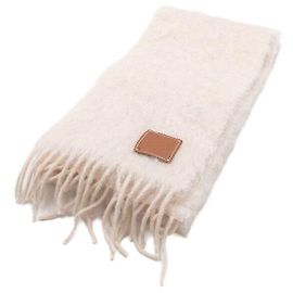 Loewe Cachecol de lã e mohair branco para mulher Branco