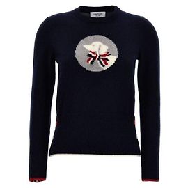 Thom Browne Klassischer Hector Pullover Blau