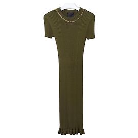 Givenchy Robe à manches courtes en maille chaîne Marron