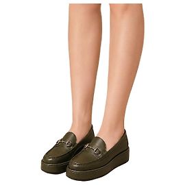 Gucci Mocassin à talon compensé avec mors vert forêt Vert