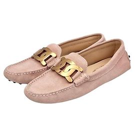 Tod's Suede Driving Shoes Pink