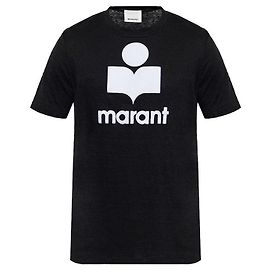 Isabel Marant Leinen T-Shirt Schwarz Schwarz