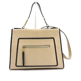Fendi Borsa Tote Runaway in pelle beige Marrone