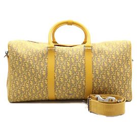 Dior Yellow Oblique Jacquard Lingot Duffle Bag Yellow