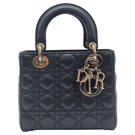 Dior Lady Lammfell-Tote-Bag Schwarz