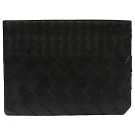 Bottega Veneta Multiple Pattern Woven Clutch Large Black Black