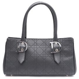 Dior Sac Tote e Bolsa de Ombro com Fivela Cannage Preto