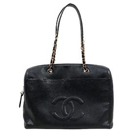 Chanel Borsa a Spalla Black Caviar Big CC Nero