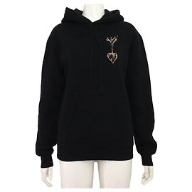 Saint Laurent Love Black Fleece Damen Hoodie Schwarz