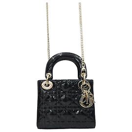 Dior Mini Bag Schwarz Lack Schwarz