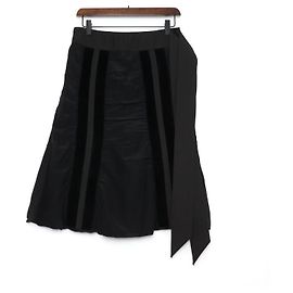 Saint Laurent Saia reta de veludo de seda para mulher Preto